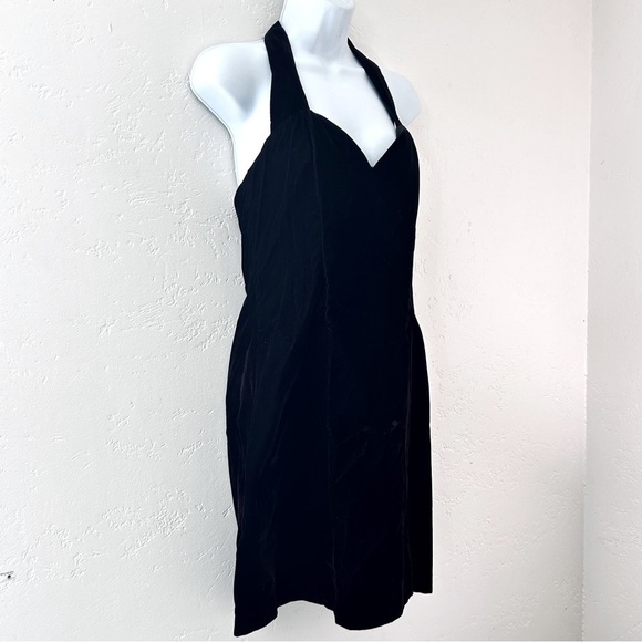 RAMPAGE Vtg 90s Y2K Oxblood Velvet Whimsigoth Halter Mini Dress Size 11 M - Picture 4 of 11